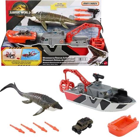 Jurassic World Rebirth Mosasaurus Rescue Boat