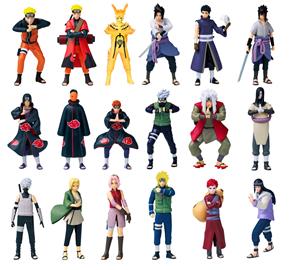 Naruto Shippuden 7 cm hahmo 6 kpl deluxe (lajitelma)