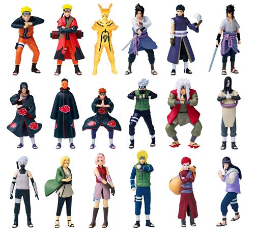 Naruto Shippuden 7 cm hahmo 6 kpl deluxe (lajitelma)