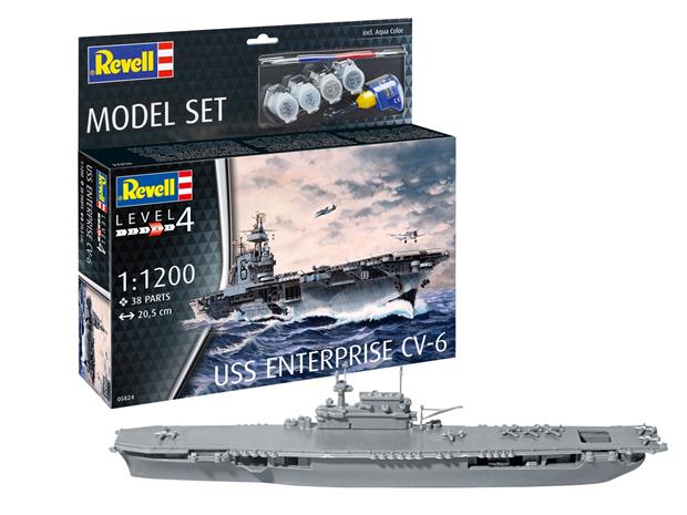Revell - Model Kit - USS Enterprise CV-6 1:1200 - 38pcs.