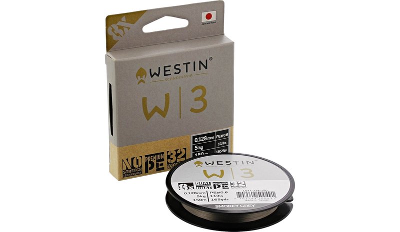 WESTIN W3 8-BRA GREY 0,165MM 150M 7,9KG