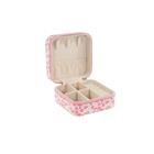 Tinka - Travel Jewellery Box Pink w/Flowers