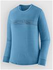 Patagonia Cap Cool Merino Blend Graphic Pitkähihainen Lycra strata stripe / shore blue Naiset