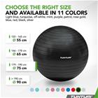 Tunturi Fitness Jumppapallo, anti-burst, 75 cm, Musta