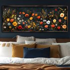 Monivärinen MDF-seinäkoriste, 100% mäntykehys, UV-painatus, 100x40x3,5 cm, tyylikäs sisustustaulu