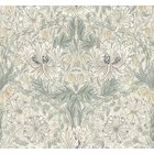 Pure honeysuckle and tulip Linen/Bayleaf - MOX0133-02 Tapetti