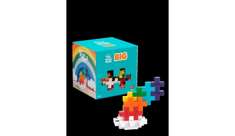 Plus-Plus Plus-Plus Big Rainbow Mix / 100 Pcs - Multi/patterned - ONE SIZE – kuva 1/4