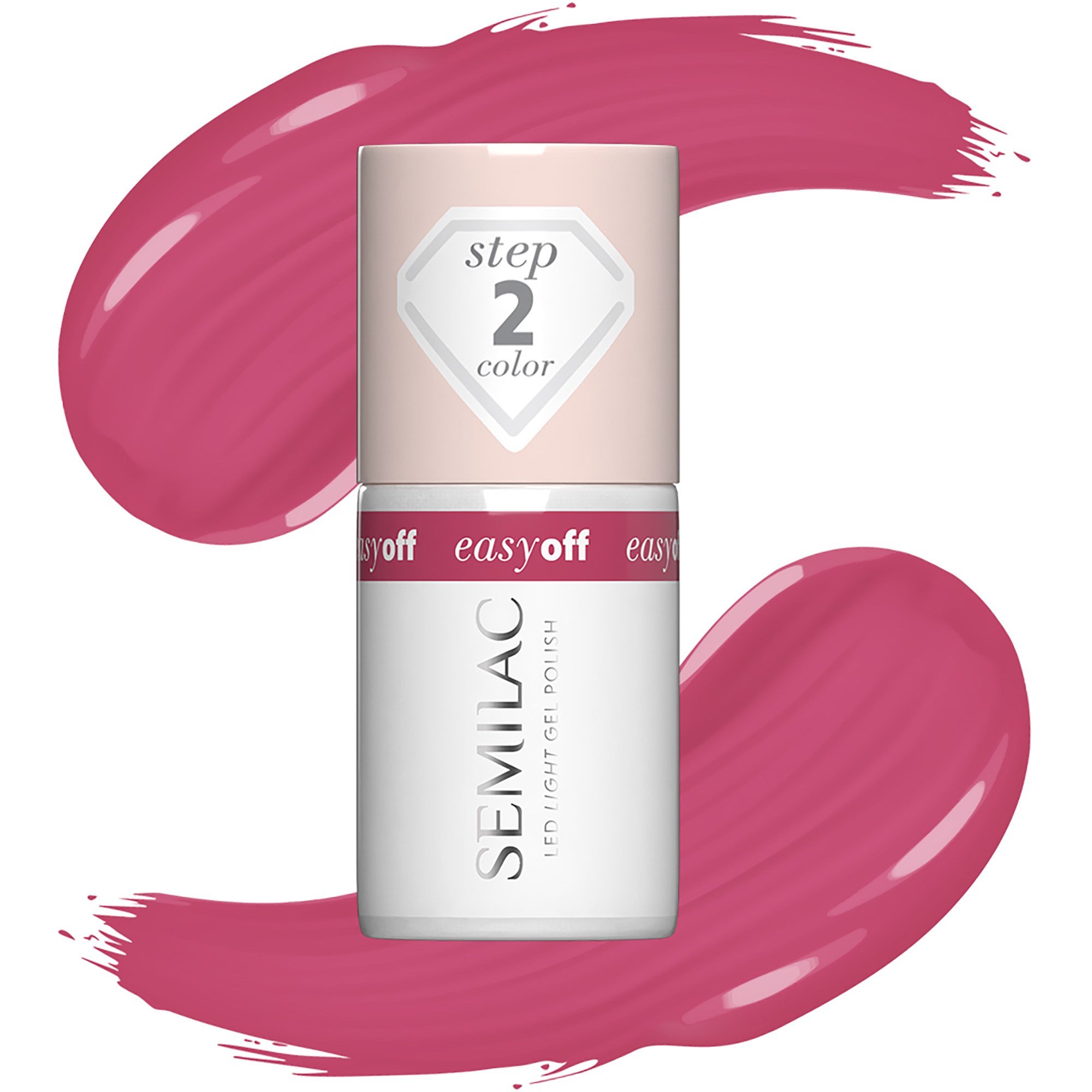 SEMILAC Easy Off LED Light Gel Polish Pink Coral