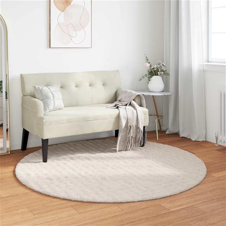 vidaXL Alue matot Pyöreä SIROLO Beige Ø 160 CM Polyesteri