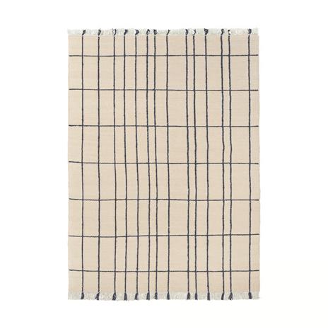 Ferm Living Sen matto Parchment-indigo, 140ä—200 cm