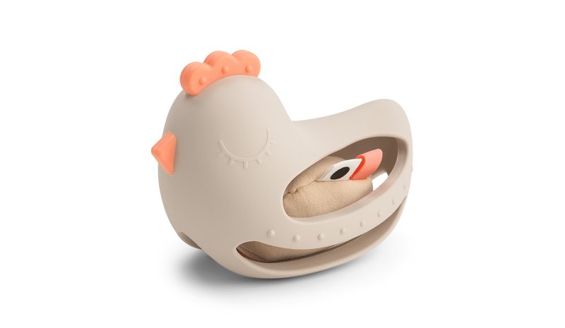 Done by Deer - Grip & teether toy w/rattle Clucky Sand (4369199)