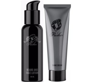 Pusher Beard and Face Lotion 100 ml & Shave Cream 100 ml