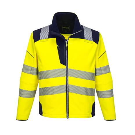 Portwest T402 keltainen/sininen softshell-huomiotakki