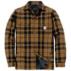 Carhartt 107017BRN-L Flanellipaita sherpafleece-vuorella Ruskea