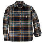 Carhartt 107010N04-M Flanellipaita joustava flanellikangas kolminkertaisilla ompeleilla Musta