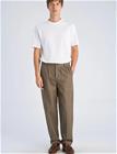 Lindbergh Linen Blend Pleated Pants - Khaki green - XXXL
