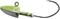 VMC Dart Ghost Chartreuse 3kpl jigipää – kuva 1