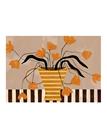 The Poster Club The Poster Club X Frankie Penwill - Flowers In Yellow Striped Vase - Multi/patterned - 70X 100CM