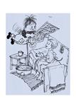 Poster & Frame Poster & Frame Astrid Lindgren - Newspaper - Karlsson On The Roof - White - 50X70CM