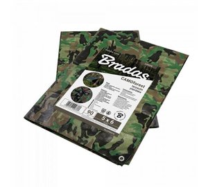Maastokuvioitu pressu Bradas CAMOforest 10x15 m, 90 g/m²
