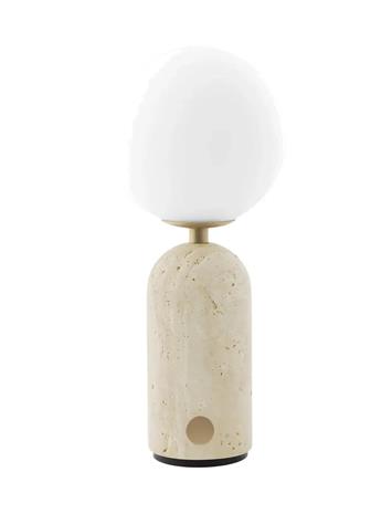 Globen Lighting Torrano pöytälamppu kannettava Beige travertiini