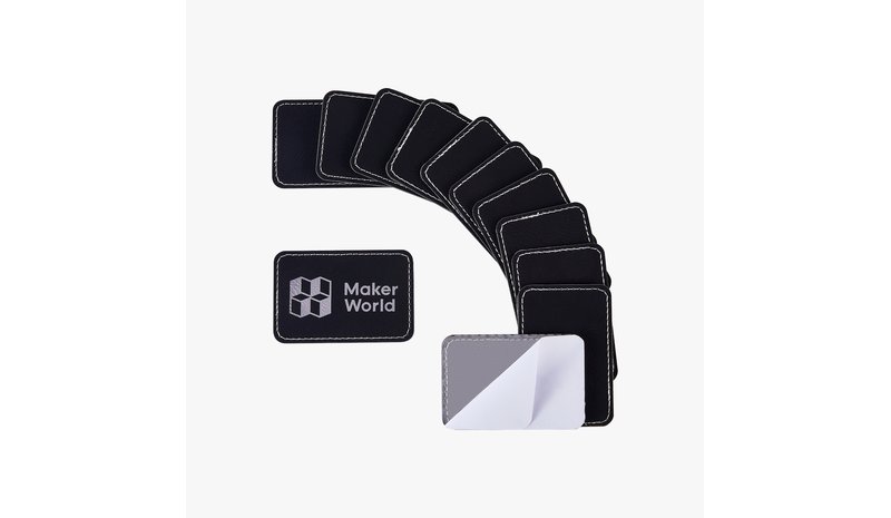 Bambu Lab Rectangular Pu Iron-on Patch (10pcs)
