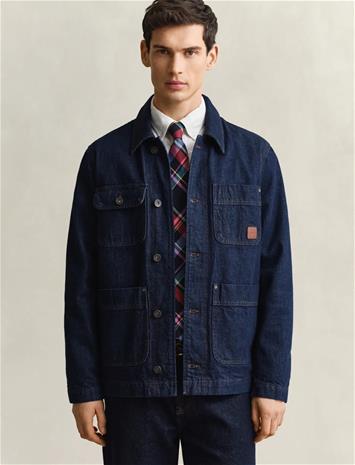 GANT Indigo Work Jacket - Blue - XXXL