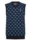 Lyle & Scott Golf V Neck Cotton Argyle Vest - Navy - XXL