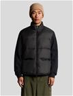 Lyle & Scott Funnel Neck Hybrid Zip Through Jumper Outerwear Jackets Hybrid Jackets Black Lyle & Scott