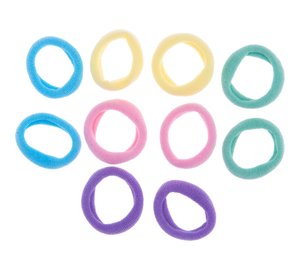 Dazzling Hair Ties Mini Soft 10-Pack Multi Pastels