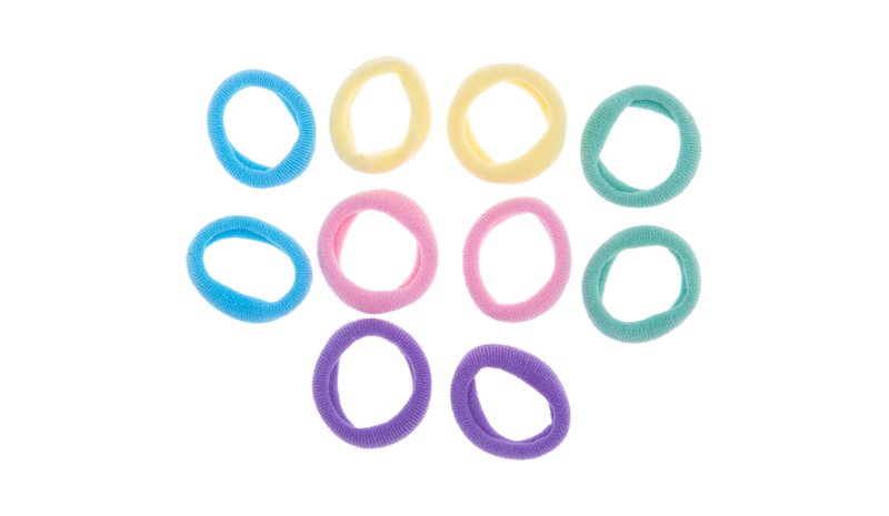 Dazzling Hair Ties Mini Soft 10-Pack Multi Pastels