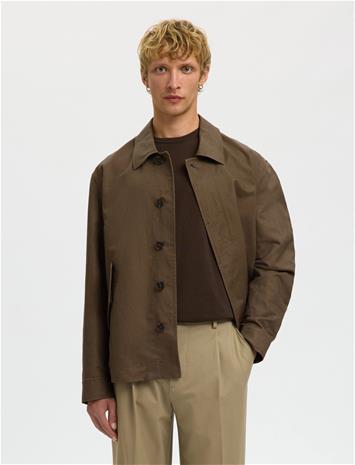 Selected Slhlewis Jkt - Brown - XXL