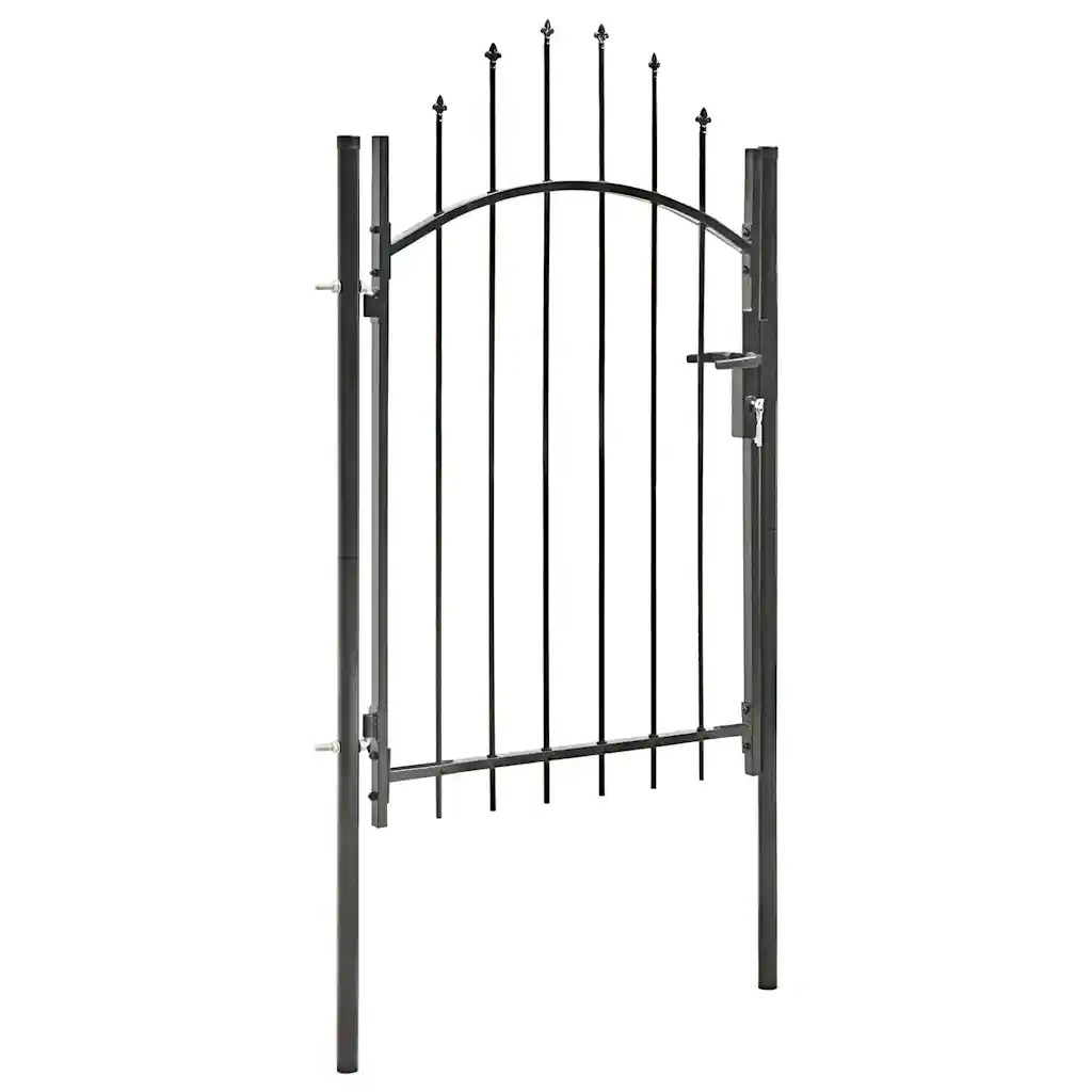 vidaXL Puutarhaportti Woerden teräs 1x1,5 m musta