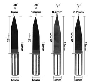 Twotrees 6-shank Cnc Flat Bottom Sharp Knife