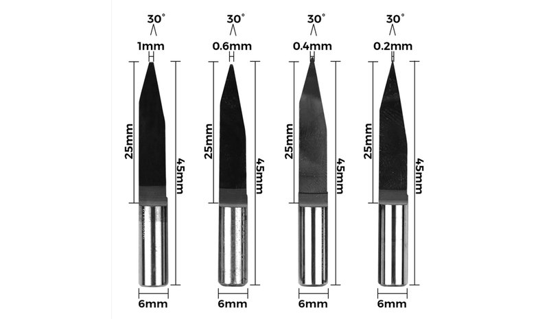 Twotrees 6-shank Cnc Flat Bottom Sharp Knife