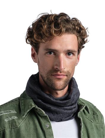 Buff Lightweight Merino Wool Monikäyttöhuivi, solid grey