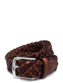 Polo Ralph Lauren Braided Leather Belt - Brown - 42