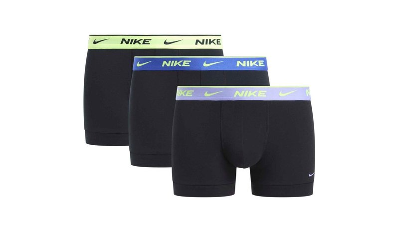 Nike Bokserit 3-pack - Musta/Violetti/Sininen/Neon