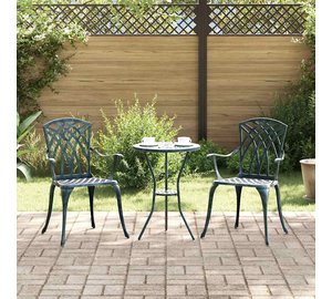 vidaXL Puutarhan Tuoli 2 pcs Vihreä 53 x 51 x 88,5cm Alumiini