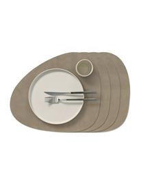 LIND DNA 4 Set Table Mat Curve L Nupo Nomad Grey - Beige - 37X44CM