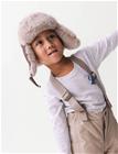 MINI A TURE Matcrister Teddy Lined Winter Hood - Brown - 6-7Y