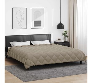 vidaXL Talvityyny Vaaleanharmaa 220 x 200 cm Mikrokuitu