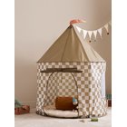 Kids Concept - Tent - Khaki med tern - 100x100x130 cm