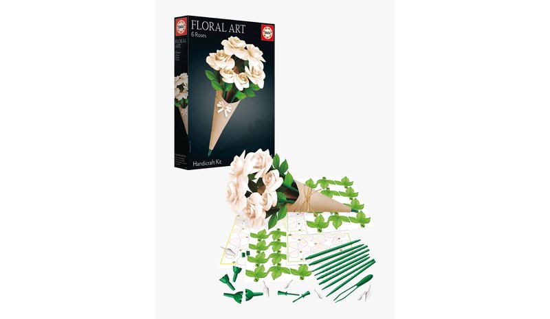 Educa Floral Art 6 White Roses