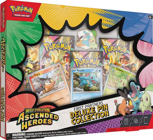 Pokemon TCG: ME02.5 Ascended Heroes - First Partners Deluxe Pin Collection KORTTI