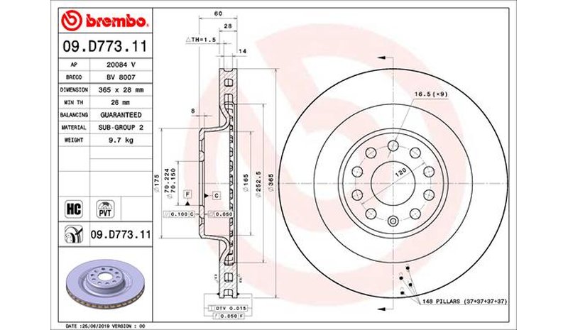 BREMBO 09.D773.11 – kuva 1/1