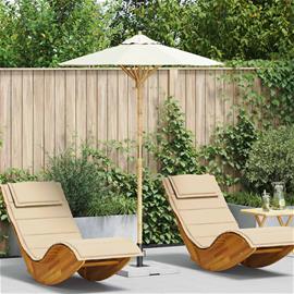 vidaXL Puutarhavarjo Kerman valkoinen Ø 150 x 210 cm Bambu