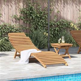 vidaXL Aurinkotuoli 2 pcs Ruskea Tiikkipuu
