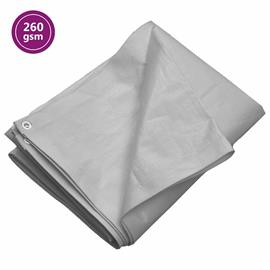 vidaXL Pressu 260 g/m² 8x12 m harmaa HDPE