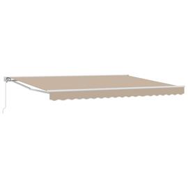 vidaXL Manuaalinen vedettävä varjo Beige 4,5 × 3 m